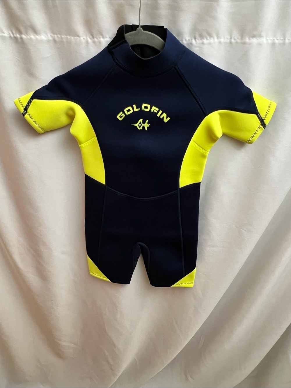 Goldfin Youth Size 10 Shorty Wetsuit 90% Neoprene Surf Swim Dive Snorkel Navy